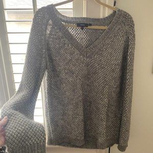 NWOT Theory wool and cotton gray slouchy knit pullover sweater